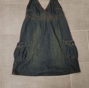 Levi's Jeans Halter dress with pockets blue Sz M